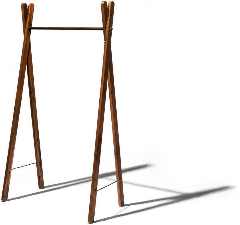 TEAK WOOD GARMENT RACK: Default title