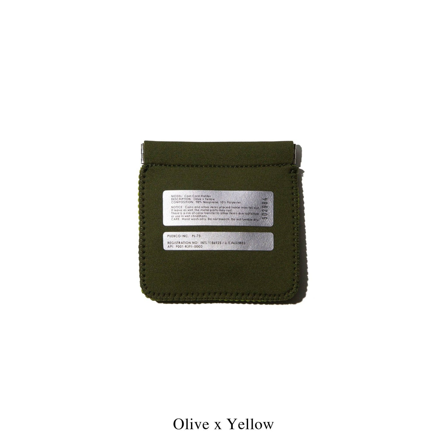COIN CARD HOLDER: Olive/Yellow