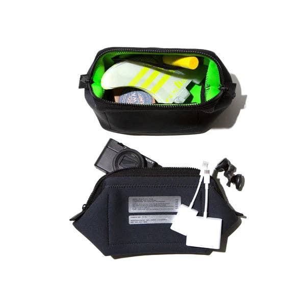WIRED POUCH - SMALL - DARK GRAY & GREEN
