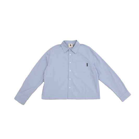 Boxy Cotton Shirt - Blue