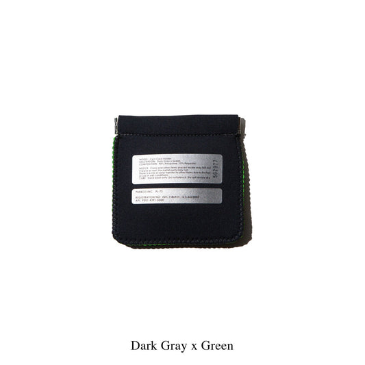 COIN CARD HOLDER: Dark Gray/Green