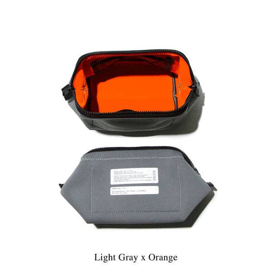 WIRED POUCH - SMALL - LIGHT GRAY & ORANGE