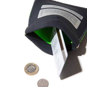 COIN CARD HOLDER: Dark Gray/Green