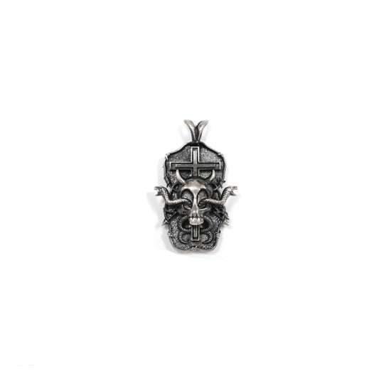 Double Snake Silver Pendant