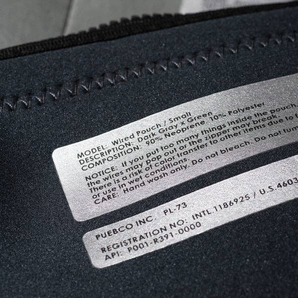 WIRED POUCH - SMALL - DARK GRAY & GREEN