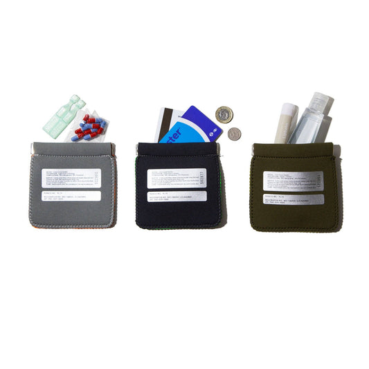 COIN CARD HOLDER: Olive/Yellow