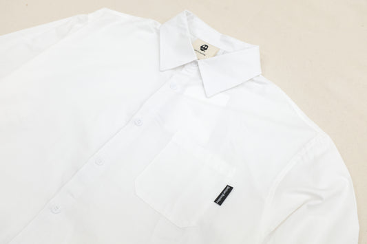 Boxy Cotton Shirt - White