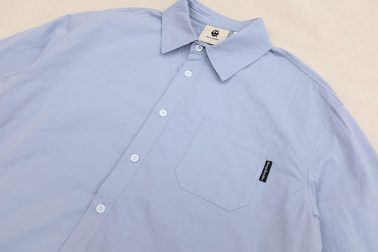 Boxy Cotton Shirt - Blue