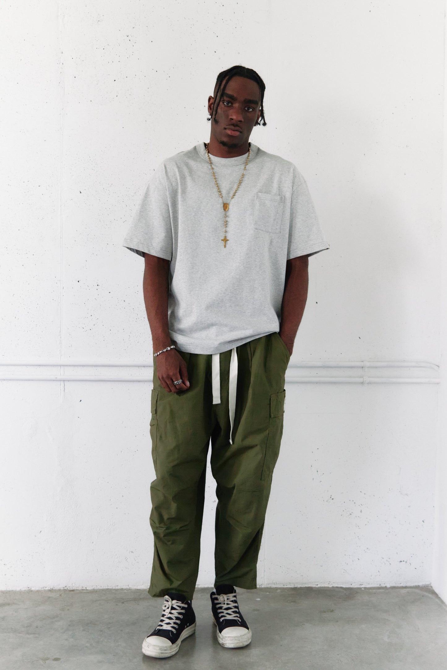 Basic Pocket Tee - Charcoal Gray