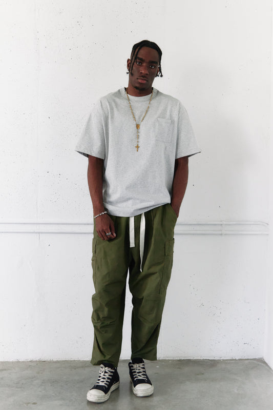 Basic Pocket Tee - Charcoal Gray