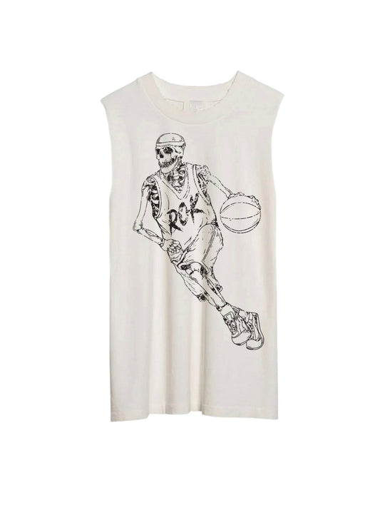 CREAM 'SKELETOR' CUT-OFF T