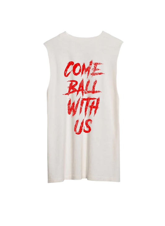 CREAM 'SKELETOR' CUT-OFF T