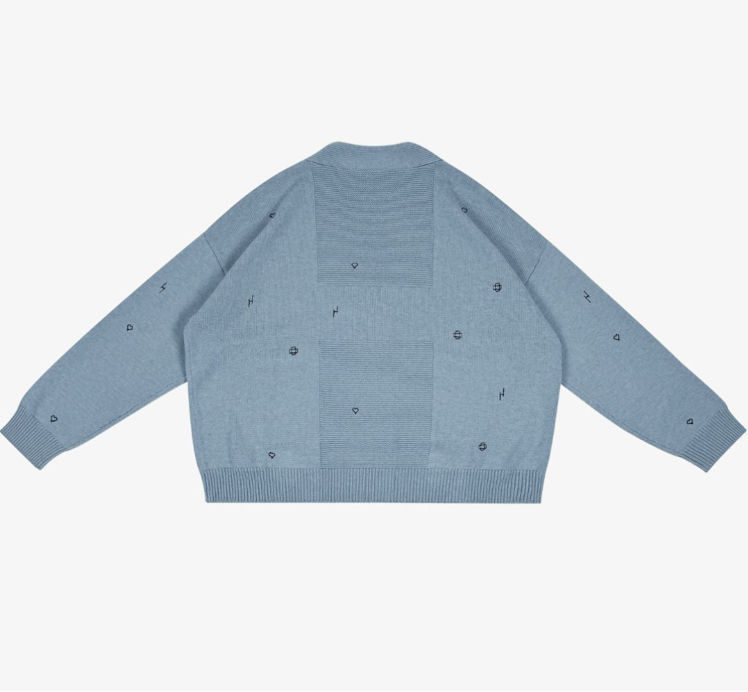 Blue MONOGRAM CARDIGAN