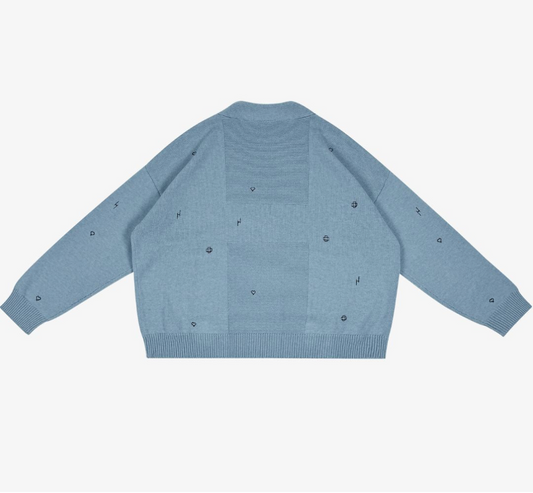 Blue MONOGRAM CARDIGAN