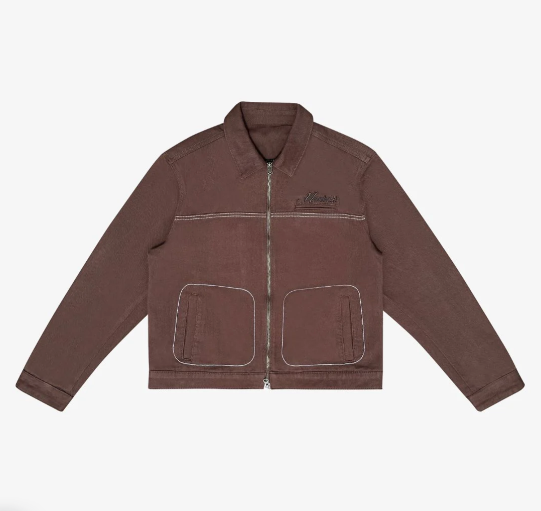 CONTRAST STITCH WORKER STYLE JACKET