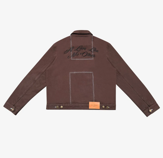 CONTRAST STITCH WORKER STYLE JACKET