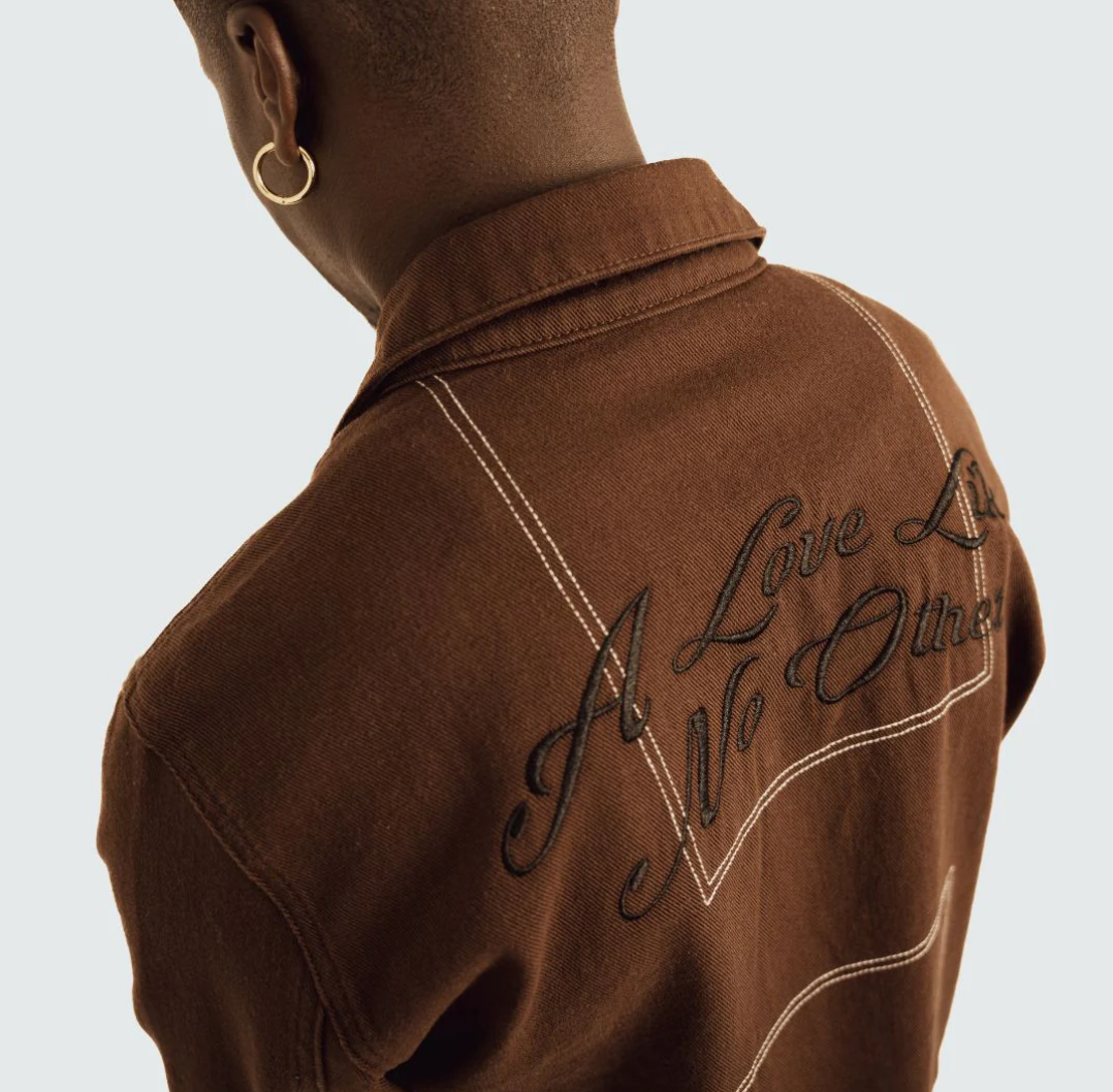 CONTRAST STITCH WORKER STYLE JACKET