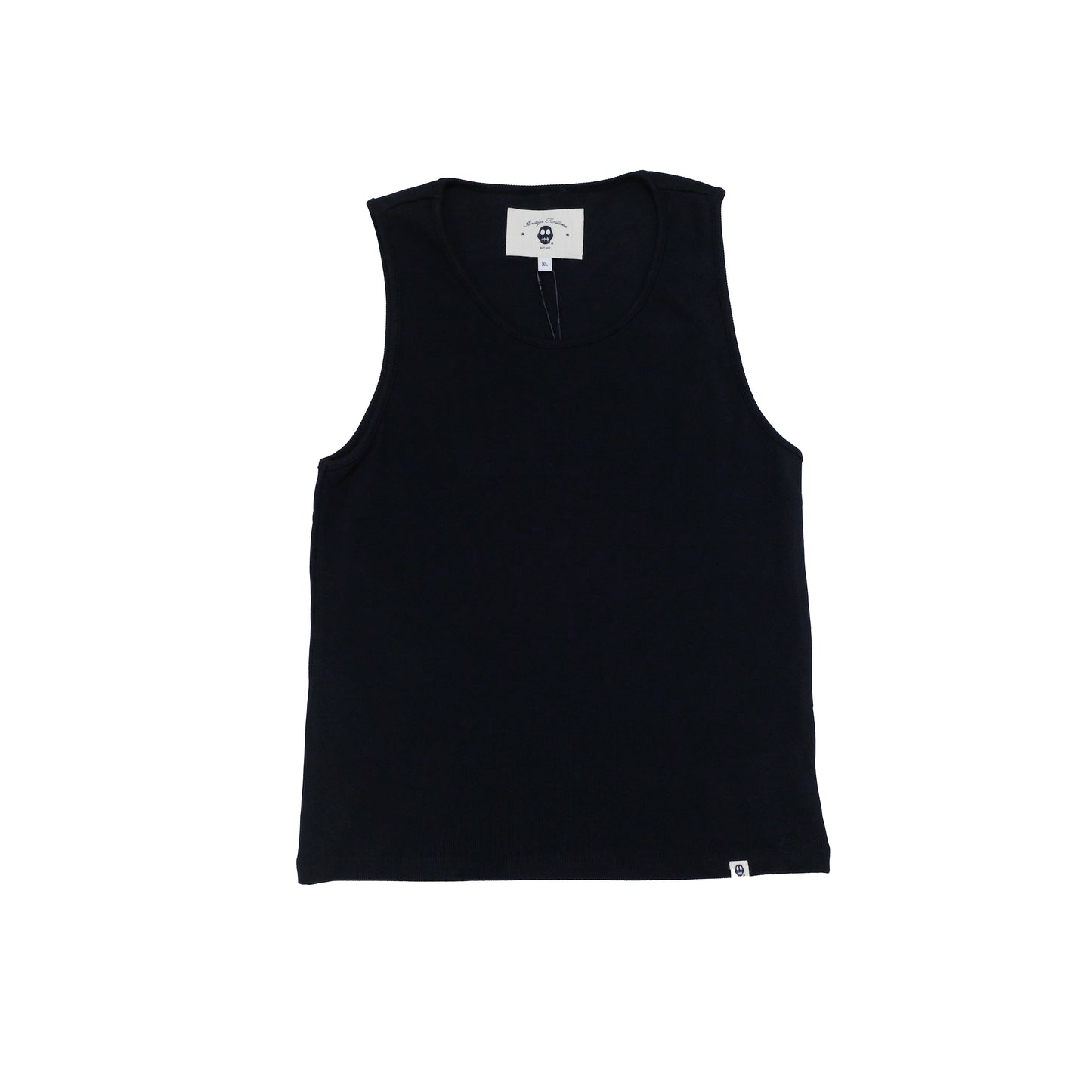 Woven Label Tank Top - Black