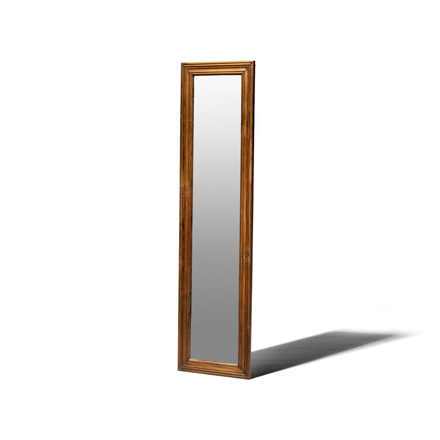 TEAK WOOD FIGURE MIRROR