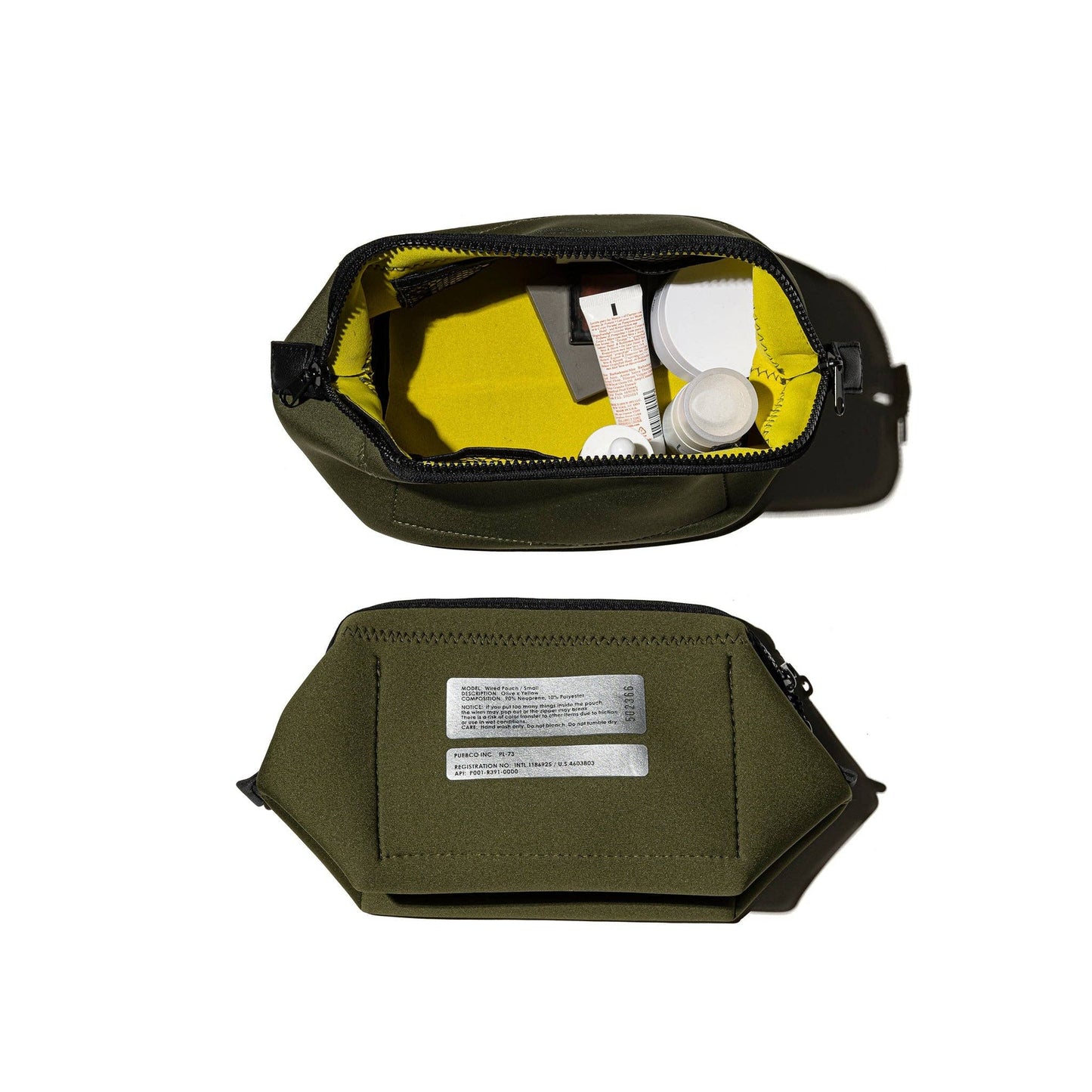 WIRED POUCH - SMALL - LIGHT GRAY & ORANGE