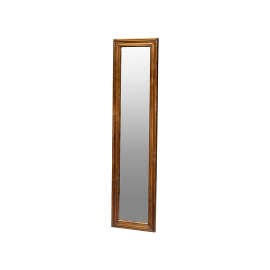 TEAK WOOD FIGURE MIRROR